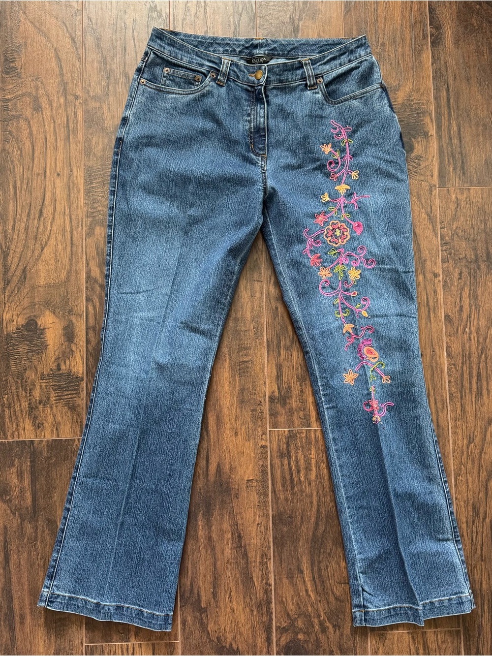 Beliza 12P Floral Embroidered Bootcut Jeans